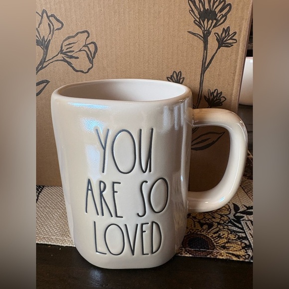 Iridescent Cream Ceramic Mug - 'You Are So Loved' - Picture 1 of 2